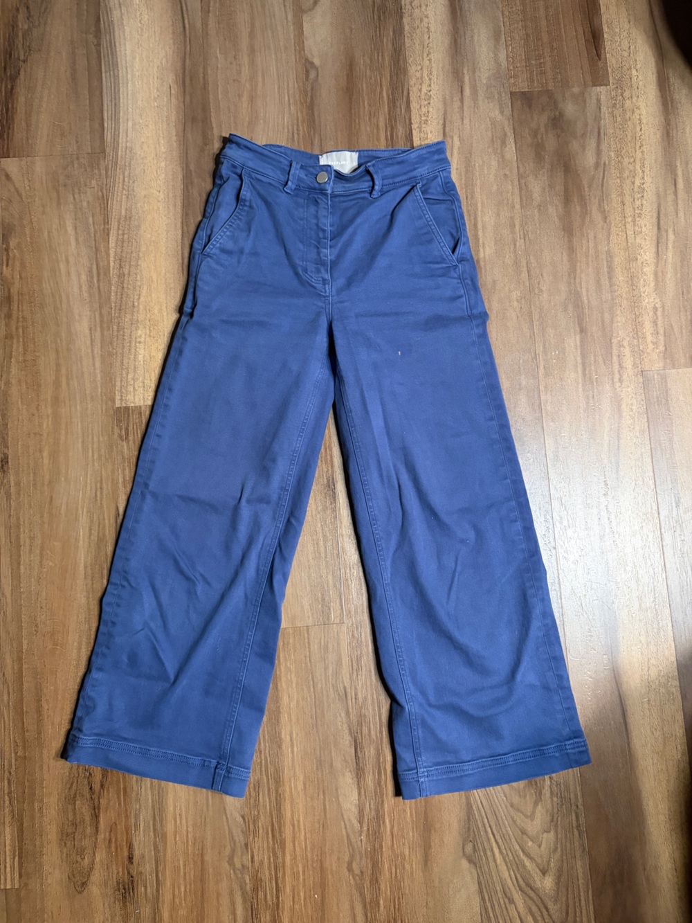 Everlane Navy Wide-Leg Chinos super comfy